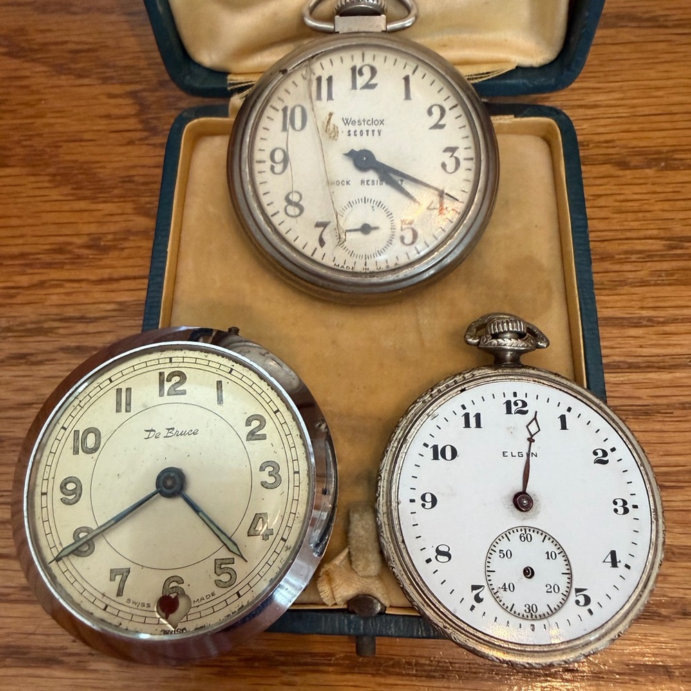 Vintage Watches Parts Service Repair ~ Pocket Watch Elgin De Bruce Westclox